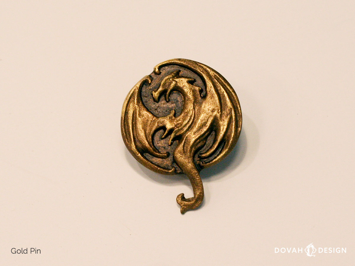 Collector Pin Skyrim CollectiblesSkyrim Dragon Logo Enamel Pin